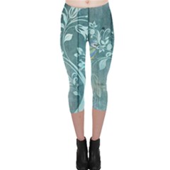 Green Tree Capri Leggings  by vintage2030