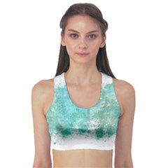 Splash Teal Sports Bra by vintage2030