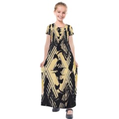 Creative Peach Design By Flipstylez Designs Kids  Short Sleeve Maxi Dress