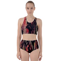 Decorative Red Creative Design By Flipstylez Designs Racer Back Bikini Set