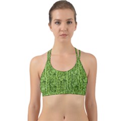 Knitted Wool Chain Green Back Web Sports Bra by vintage2030