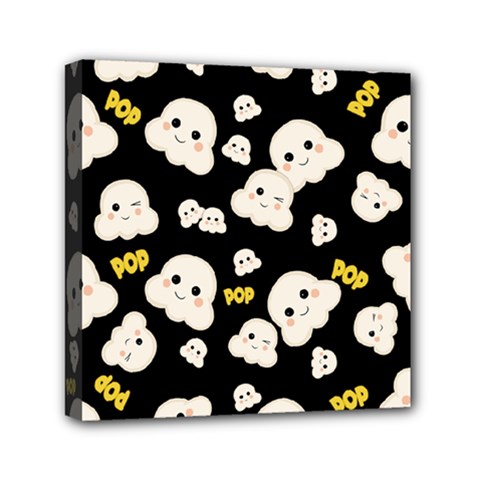 Cute Kawaii Popcorn pattern Mini Canvas 6  x 6  (Stretched)
