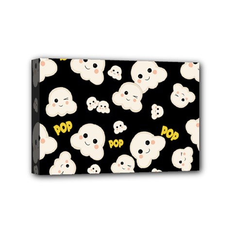 Cute Kawaii Popcorn pattern Mini Canvas 6  x 4  (Stretched)