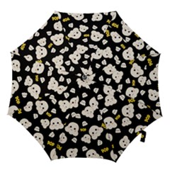 Cute Kawaii Popcorn Pattern Hook Handle Umbrellas (large) by Valentinaart