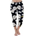 Cute Kawaii Popcorn pattern Capri Winter Leggings  View1