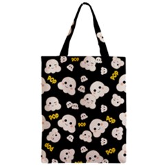 Cute Kawaii Popcorn Pattern Zipper Classic Tote Bag