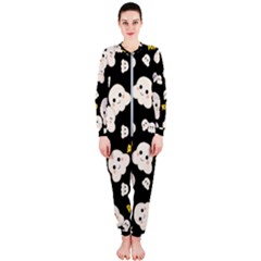 Cute Kawaii Popcorn pattern OnePiece Jumpsuit (Ladies) 