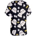 Cute Kawaii Popcorn pattern Women s Oversized Tee View2