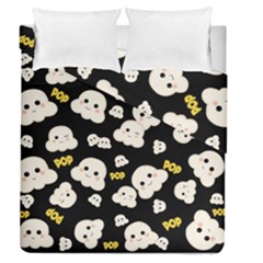 Cute Kawaii Popcorn pattern Duvet Cover Double Side (Queen Size)