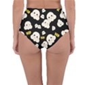 Cute Kawaii Popcorn pattern Reversible High-Waist Bikini Bottoms View4