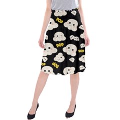 Cute Kawaii Popcorn pattern Midi Beach Skirt