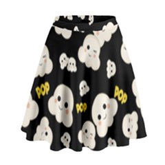 Cute Kawaii Popcorn pattern High Waist Skirt