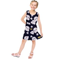 Cute Kawaii Popcorn pattern Kids  Tunic Dress