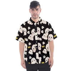 Cute Kawaii Popcorn pattern Men s Short Sleeve Shirt