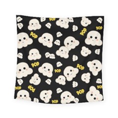 Cute Kawaii Popcorn Pattern Square Tapestry (small) by Valentinaart