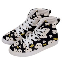Cute Kawaii Popcorn Pattern Men s Hi-top Skate Sneakers