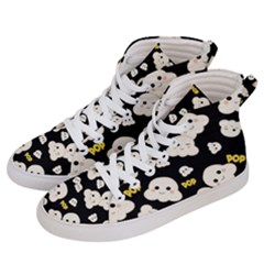 Cute Kawaii Popcorn pattern Women s Hi-Top Skate Sneakers