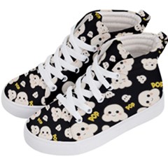 Cute Kawaii Popcorn pattern Kid s Hi-Top Skate Sneakers