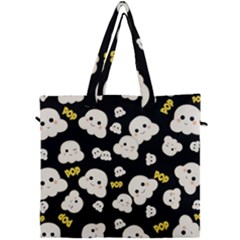 Cute Kawaii Popcorn pattern Canvas Travel Bag