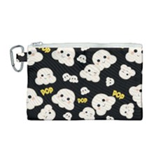 Cute Kawaii Popcorn pattern Canvas Cosmetic Bag (Medium)