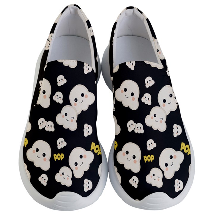 Cute Kawaii Popcorn pattern Women s Lightweight Slip Ons