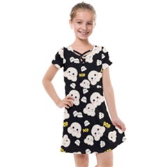 Cute Kawaii Popcorn pattern Kids  Cross Web Dress