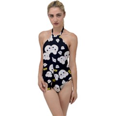 Cute Kawaii Popcorn pattern Go with the Flow One Piece Swimsuit