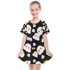Cute Kawaii Popcorn pattern Kids  Smock Dress