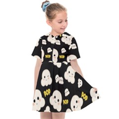 Cute Kawaii Popcorn pattern Kids  Sailor Dress