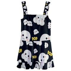 Cute Kawaii Popcorn pattern Kids  Layered Skirt Swimsuit