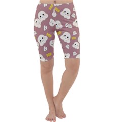 Cute Kawaii Popcorn Pattern Cropped Leggings 