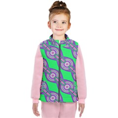 Purple Chains On A Green Background                                              Kid s Puffer Vest