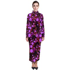 Purple Red  Roses Turtleneck Maxi Dress by snowwhitegirl