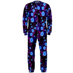 Purple Blue  Roses Onepiece Jumpsuit (men)  by snowwhitegirl