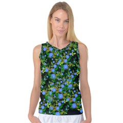 Blue Luminescent Roses Women s Basketball Tank Top by snowwhitegirl