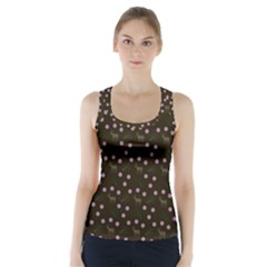 Brown Deer Trees Pattern Racer Back Sports Top