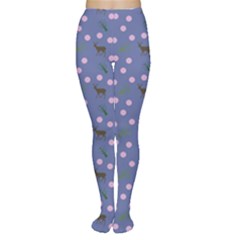 Blue Deer Pattern Tights