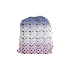 Ombre Deer Pattern Drawstring Pouch (medium)