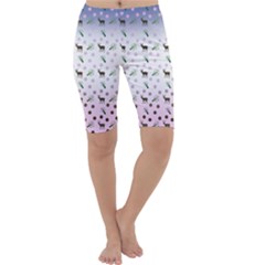 Ombre Deer Pattern Cropped Leggings 