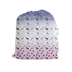 Ombre Deer Pattern Drawstring Pouch (xl)