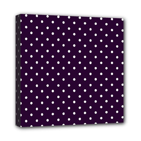 Little  Dots Purple Mini Canvas 8  X 8  (stretched) by snowwhitegirl