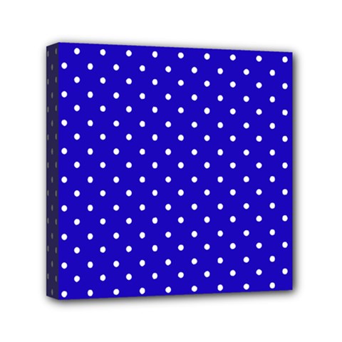 Little  Dots Royal Blue Mini Canvas 6  X 6  (stretched)