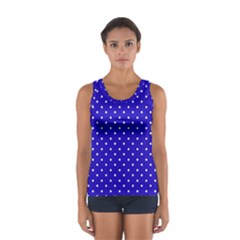 Little  Dots Royal Blue Sport Tank Top  by snowwhitegirl