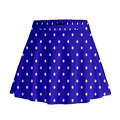 Little  Dots Royal Blue Mini Flare Skirt by snowwhitegirl