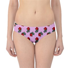 Red Roses Pink Hipster Bikini Bottoms