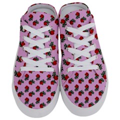 Red Roses Pink Half Slippers by snowwhitegirl