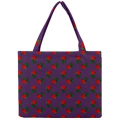 Red Roses Purple Mini Tote Bag