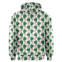 Flamingo Leaf Patttern Men s Overhead Hoodie by snowwhitegirl