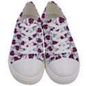 Flamingo Leaf Patttern Blue Women s Low Top Canvas Sneakers View1