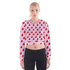 Kawai Hearts Cropped Sweatshirt by snowwhitegirl